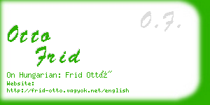 otto frid business card